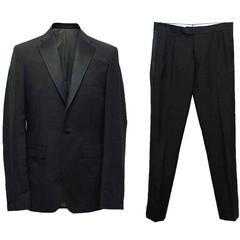 Acne Men's Black Wool and Mohair Tuxedo Suit