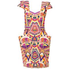 Extravagant Emilio Pucci Kaleidoscope Sculptural Shift Dress