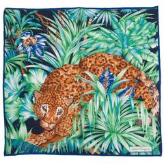 New Salvatore Ferragamo Printed Cotton Pocket Scarf 12