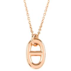 Hermes Rose Gold Farandole Pendant Necklace PM