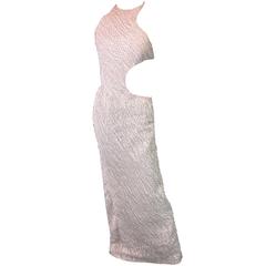 Ooak Ocimar Versolato F/W 1998 Haute Couture Runway Ribbon Cut-Out Gown Dress 5