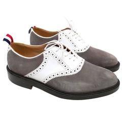Thom Browne Grey And White Brogues at 1stDibs