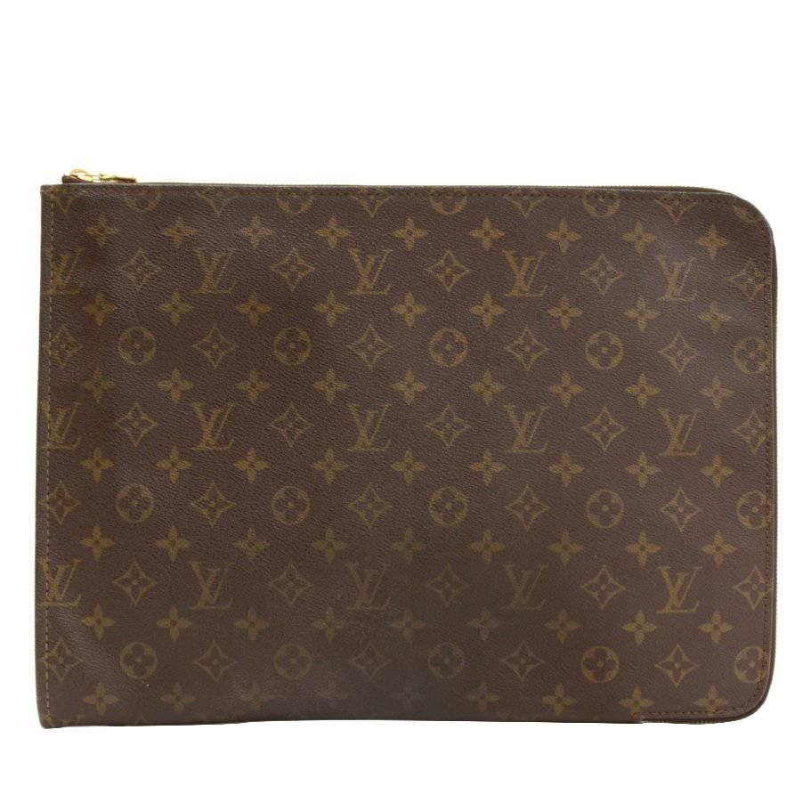 Louis Vuitton Poche Documents Monogram Canvas Clutch Bag