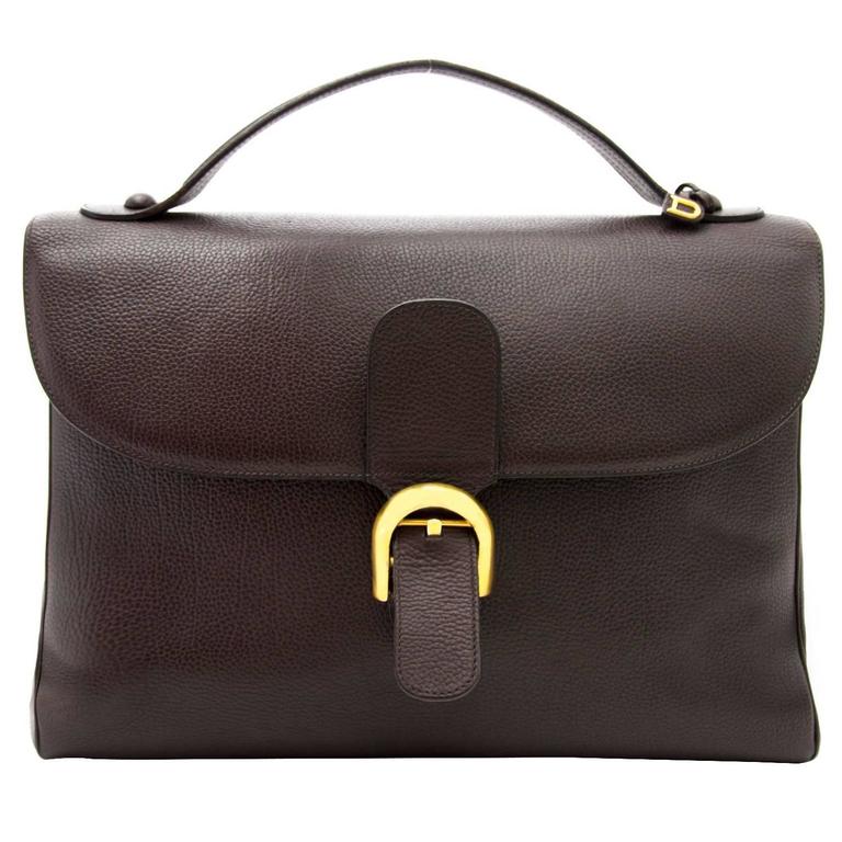 Delvaux Brown Brillant Briefcase at 1stDibs