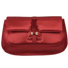 2000s Yves Saint Laurent Satin Silk Clutch 9