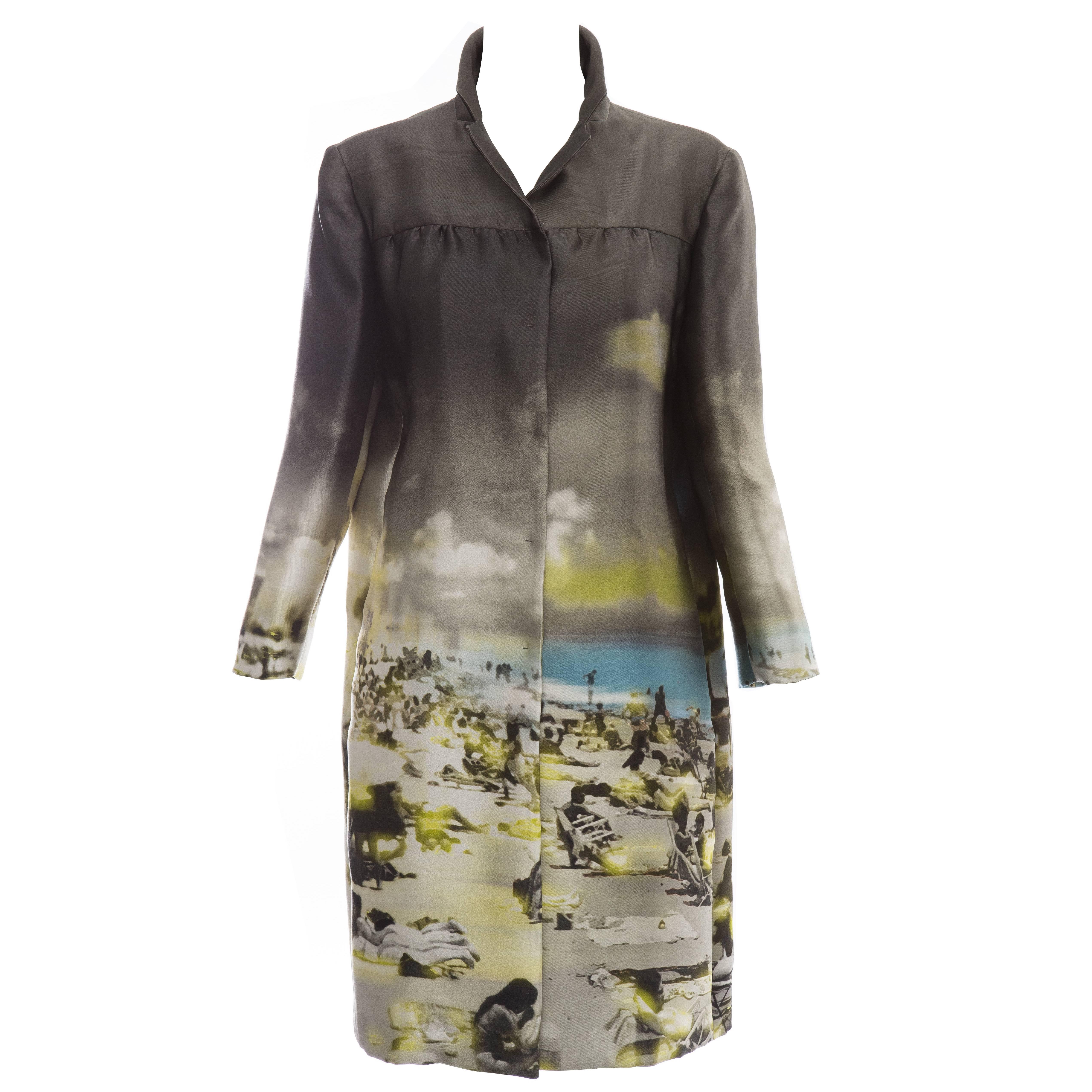 Prada Silk Printed Snap Front Coat, Spring - Summer 2010