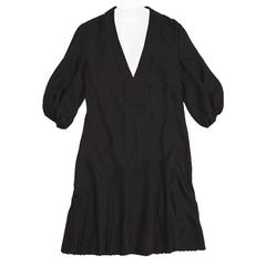 Givenchy Black Wool Pleated Dress For Sale at 1stDibs