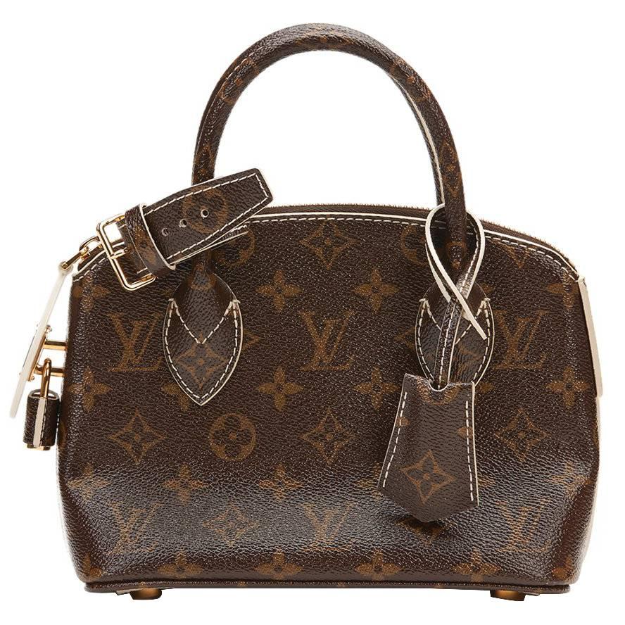 2010s Louis Vuitton Brown Monogram Shine Fetish Lockit BB