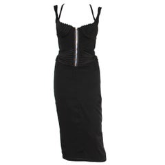 Tom Ford for Gucci 2003 Collection Silk Corset Top Cocktail Dress 40