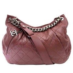 Chanel Burgundy Hobo Bag