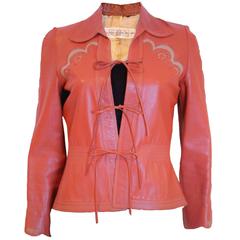 Vintage 1970s leather jacket by Jean and Michael Pallant