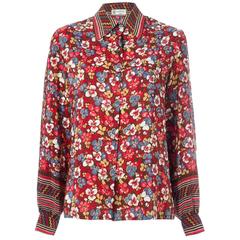 Lanvin Flower power silk 70s shirt