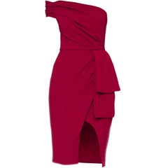 Black Halo Red Angelica Asymmetrical Dress sz US12 NWT