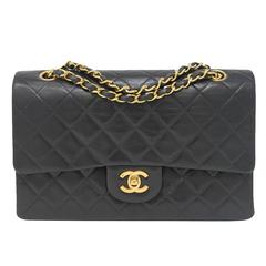 Chanel Double Flap Black Quilted Lambskin Vintage Bag in Box No. 2
