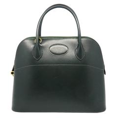  Hermes Bolide 31 Vert Box Calf Leather GHW Top Handle Bag