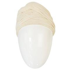Vintage Renata Originals Cream Gauze Turban Hat 3