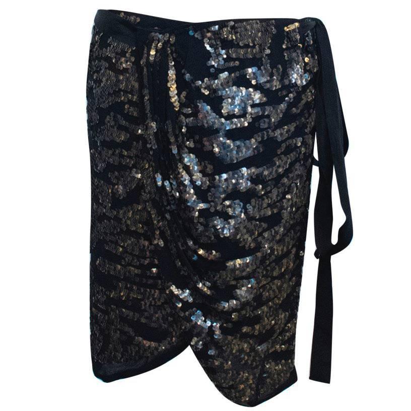 Isabel Marant Felmira Sequinned Wrap Skirt For Sale