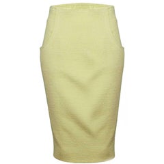 Chanel Chartreuse Boucle Skirt sz M