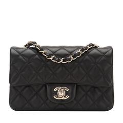 Chanel Black Quilted Lambskin Rectangular Mini Classic Flap Bag