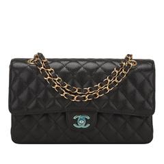 Chanel Black Quilted Caviar Medium Classic Double Flap Bag