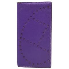 Hermes Evelyne Ultraviolet Purple Clemence Leather Long Wallet 4