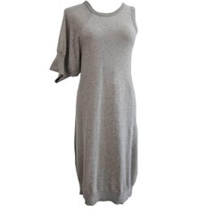 Yohji Yamamoto Light Grey Tank Dress Asymmetrical