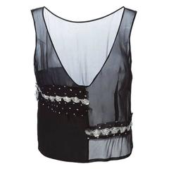 Black Silk Top Comme Des Garcons 10