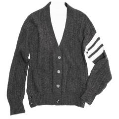 Thom Browne Dark Grey Cashmere Cardigan 12