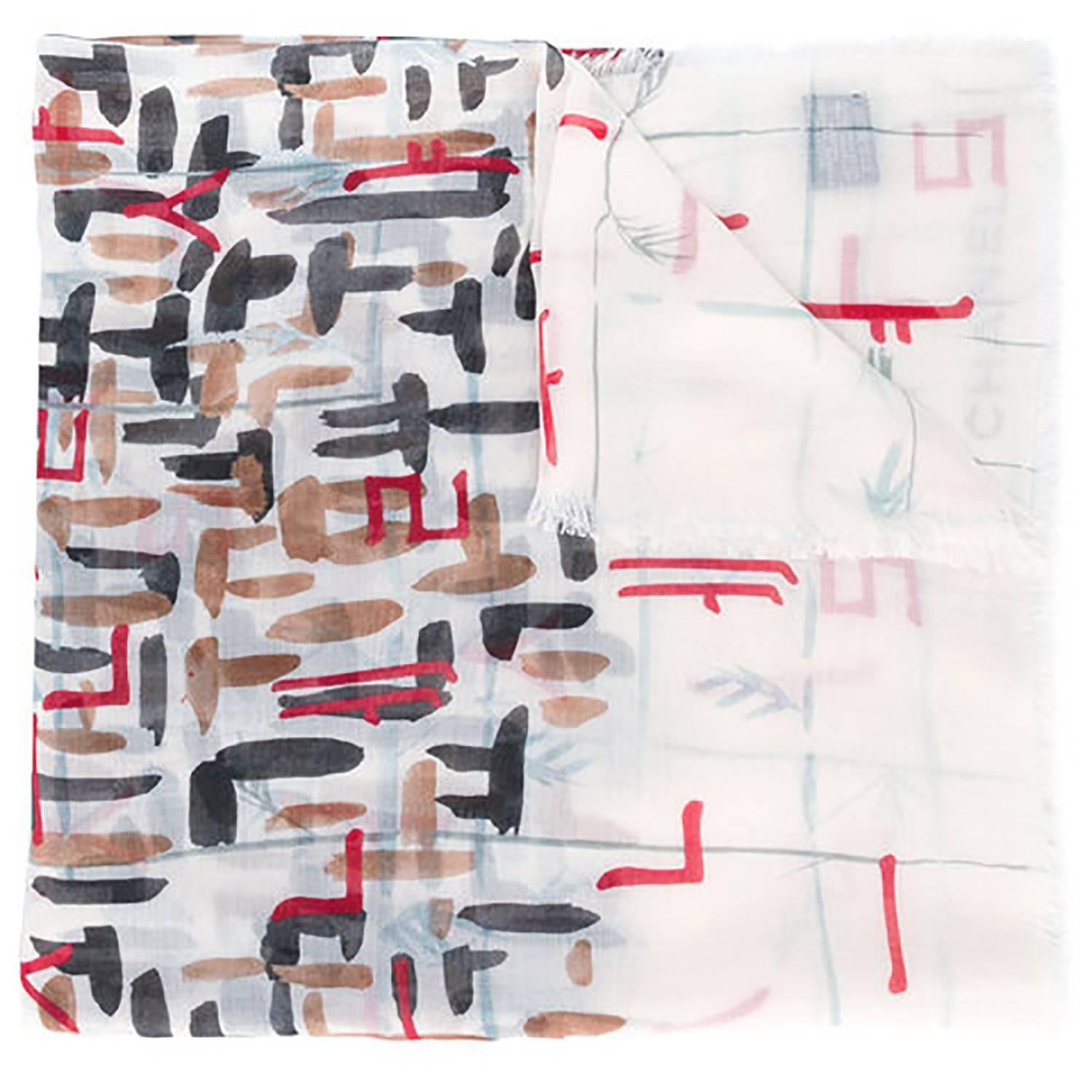Chanel Vintage abstract print scarf