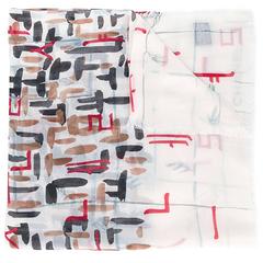 Chanel Vintage abstract print scarf 1