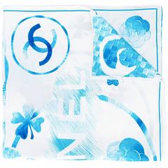 Chanel Vintage printed scarf 8