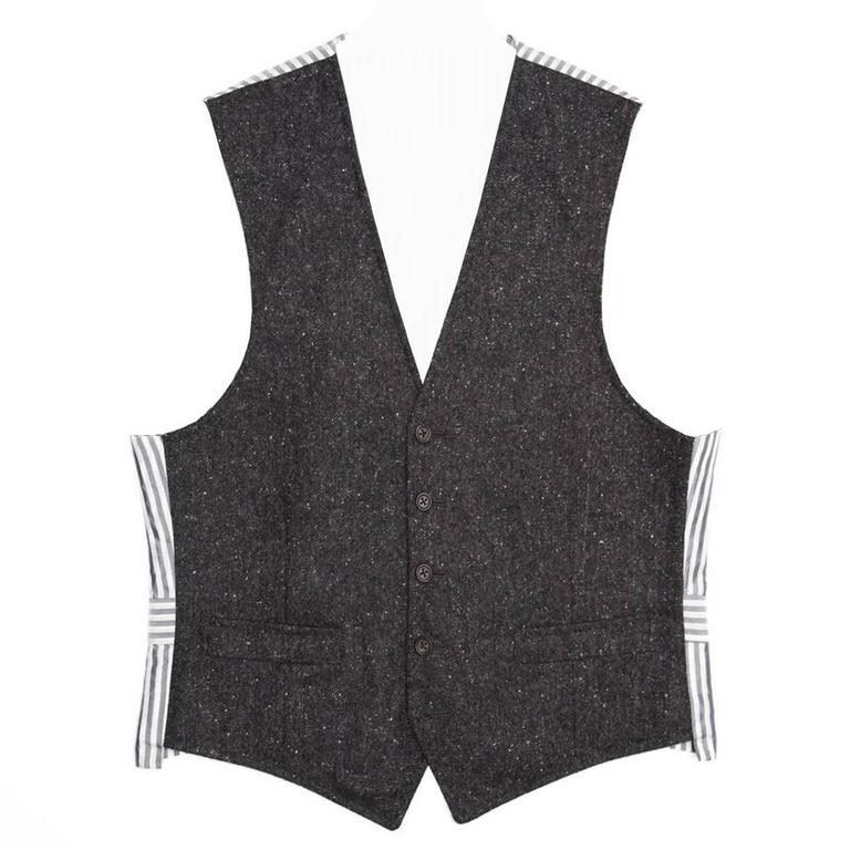 Thom Browne Grey and Ivory Tweed Vest For Sale at 1stDibs | grey tweed vest