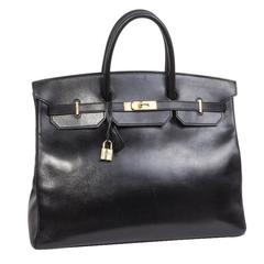 Hermès 40cm Birkin Black Box Leather 
