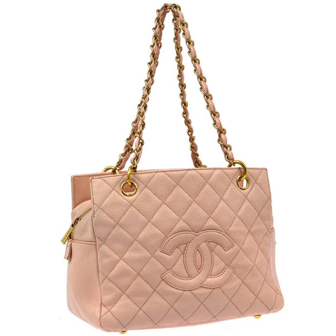 Chanel Pink Caviar PTT Petite Timeless Shopping Tote Bag For Sale