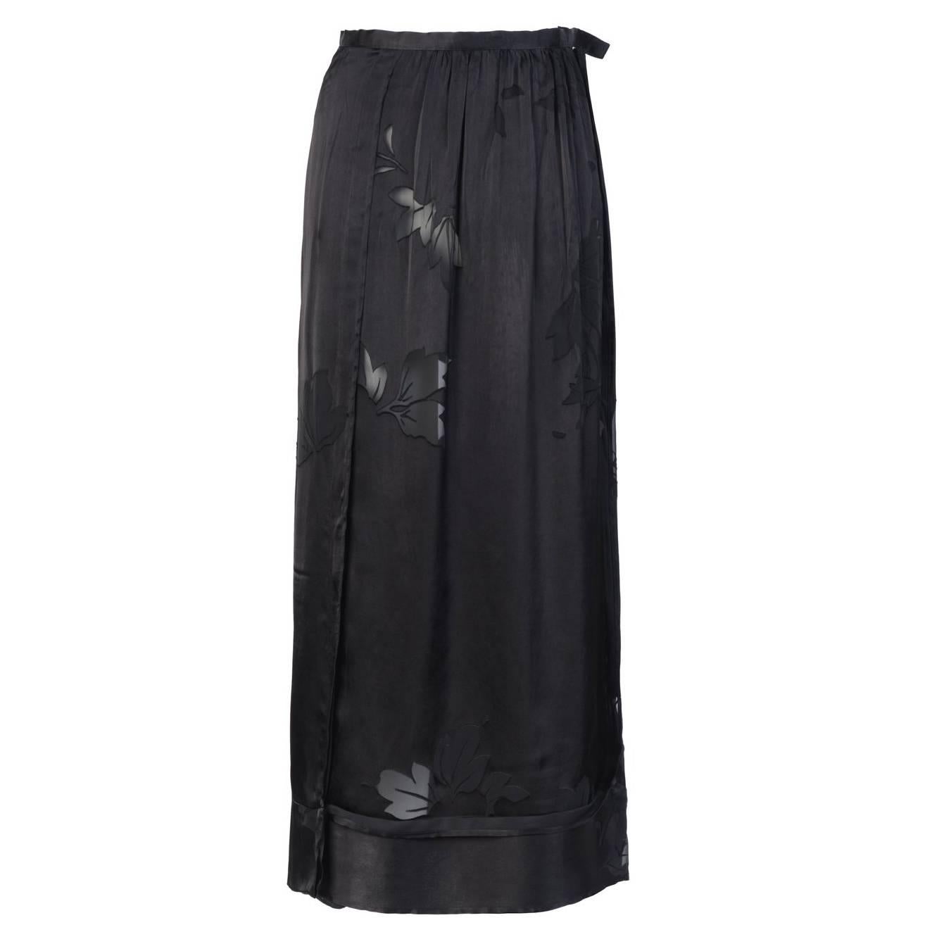 2016SS Yohji Yamamoto Silk Wrap Skirt For Sale