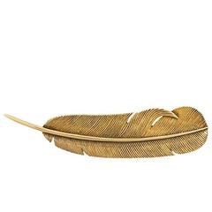 Hermes Rarity 18 Karat Leaf brooch 1960 4