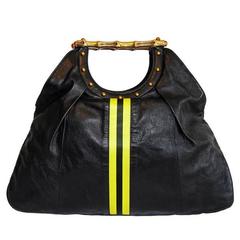 Free Shipping: Tom Ford Gucci SS 2004 Leather Silk "Racing Stripes" Runway Bag!