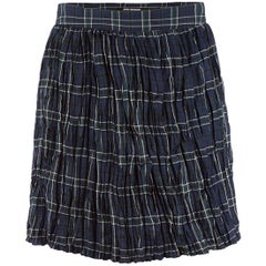 Junya Watanabe Comme des Garçons Plaid Crinkle Skirt