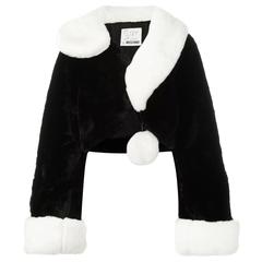Retro 1994  MOSCHINO faux fur "Question Mark" jacket