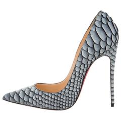 Christian Louboutin New Snakeskin Leather Suede Scales Heels Pumps