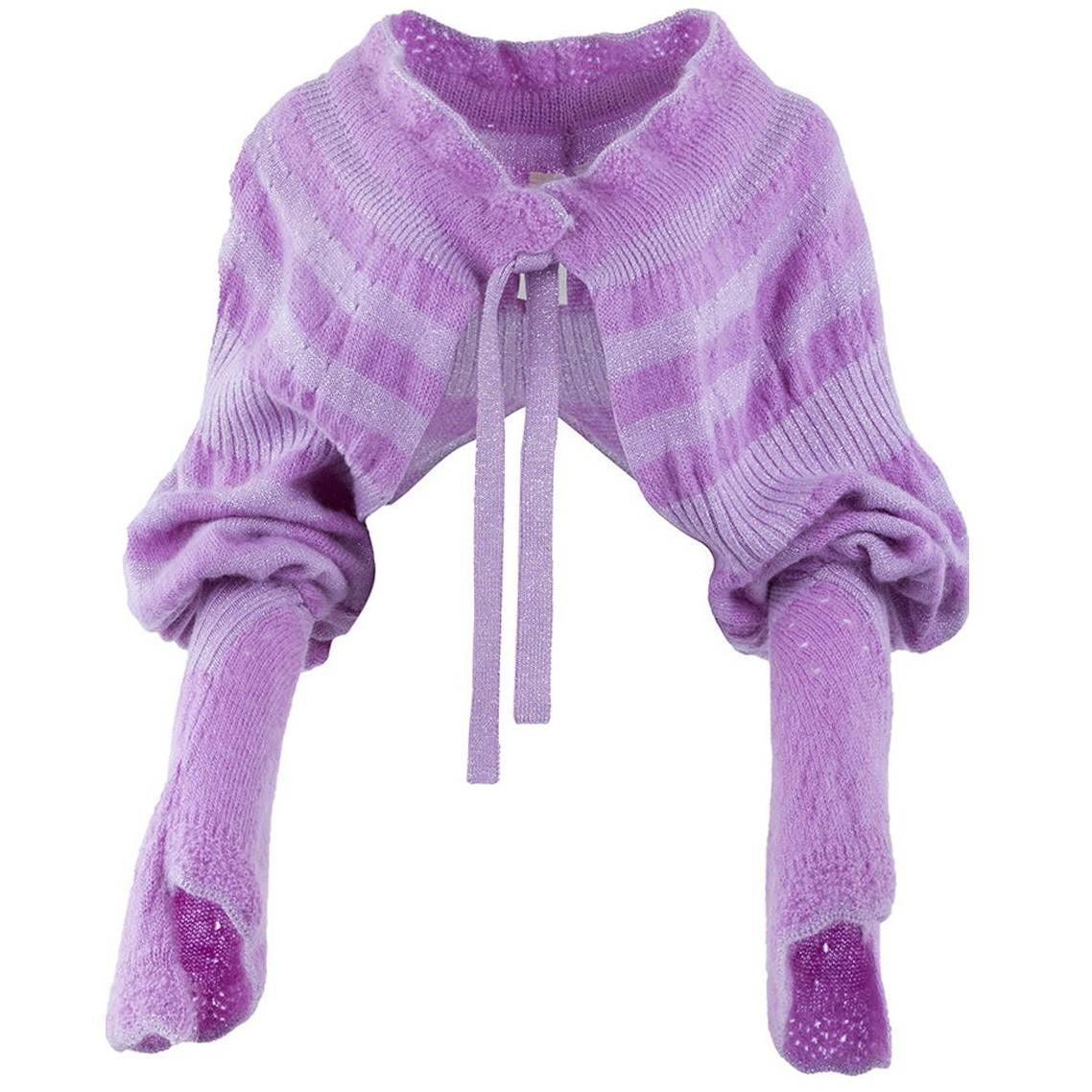 Tao Comme des Garçons Lavender Mohair Knit Shrug