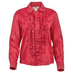 Comme des Garçons Red Ruffled Shirt with Dots 12