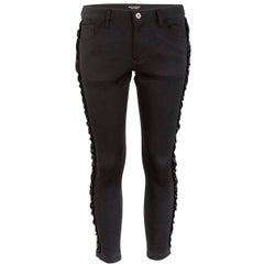 Junya Watanabe Comme des Garçons Black Skinny Pants with Ribbon Detail