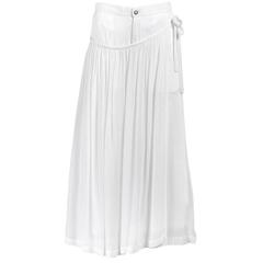 Retro Comme des Garçons White Draped Apron Overlay Skirt