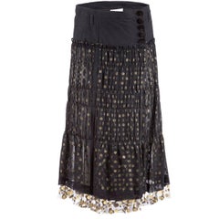 Tao Comme des Garçons Black Tulle Skirt with Gold Dots