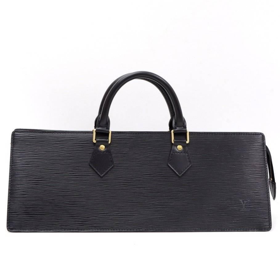 Vintage Louis Vuitton Sac Triangle Black Epi Leather Hand Bag