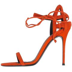 Giuseppe Zanotti New Suede Cage Cut Out Sandals Heels in Box 