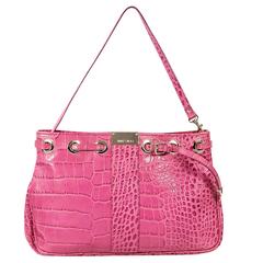 Pink Jimmy Choo Embossed Shoulder Bag