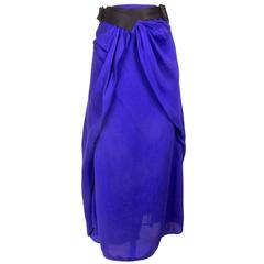 Jean Paul Gaultier Purple Wrap Buckle Skirt