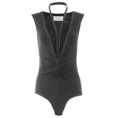 Maison Martin Margiela Line 1 Black Halter Bodysuit